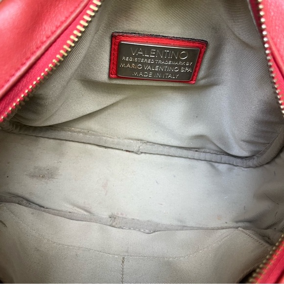 Valentino Signature Mia Crossbody Purse Poppy Red Preppy Classy Summer Tassel - Picture 10 of 15